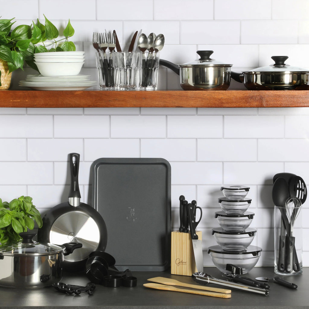 Gibson Home 71-Piece Stainless Steel Silver Cookware Combo Set