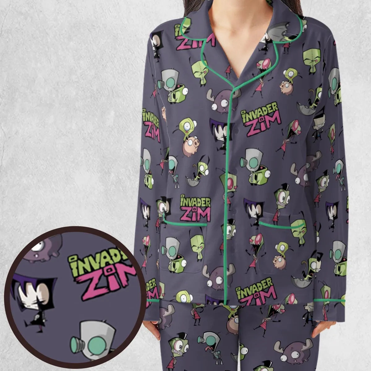 Invader Zim Pattern Pajamas Set
