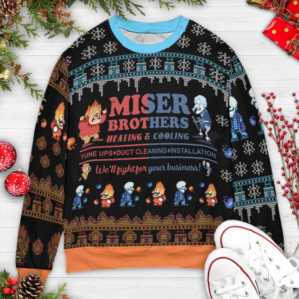 Miser Brothers Ugly Christmas Sweatshirt