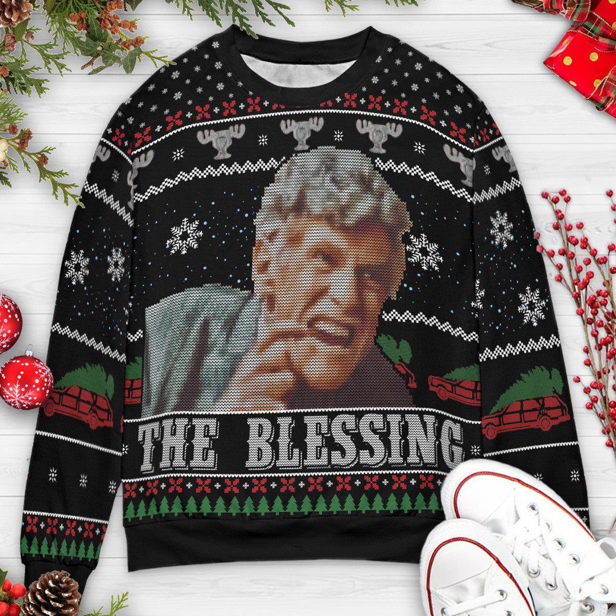 The Blessing Uncle Louis National Lampoon's Christmas Vacation Ugly Christmas Sweatshirt