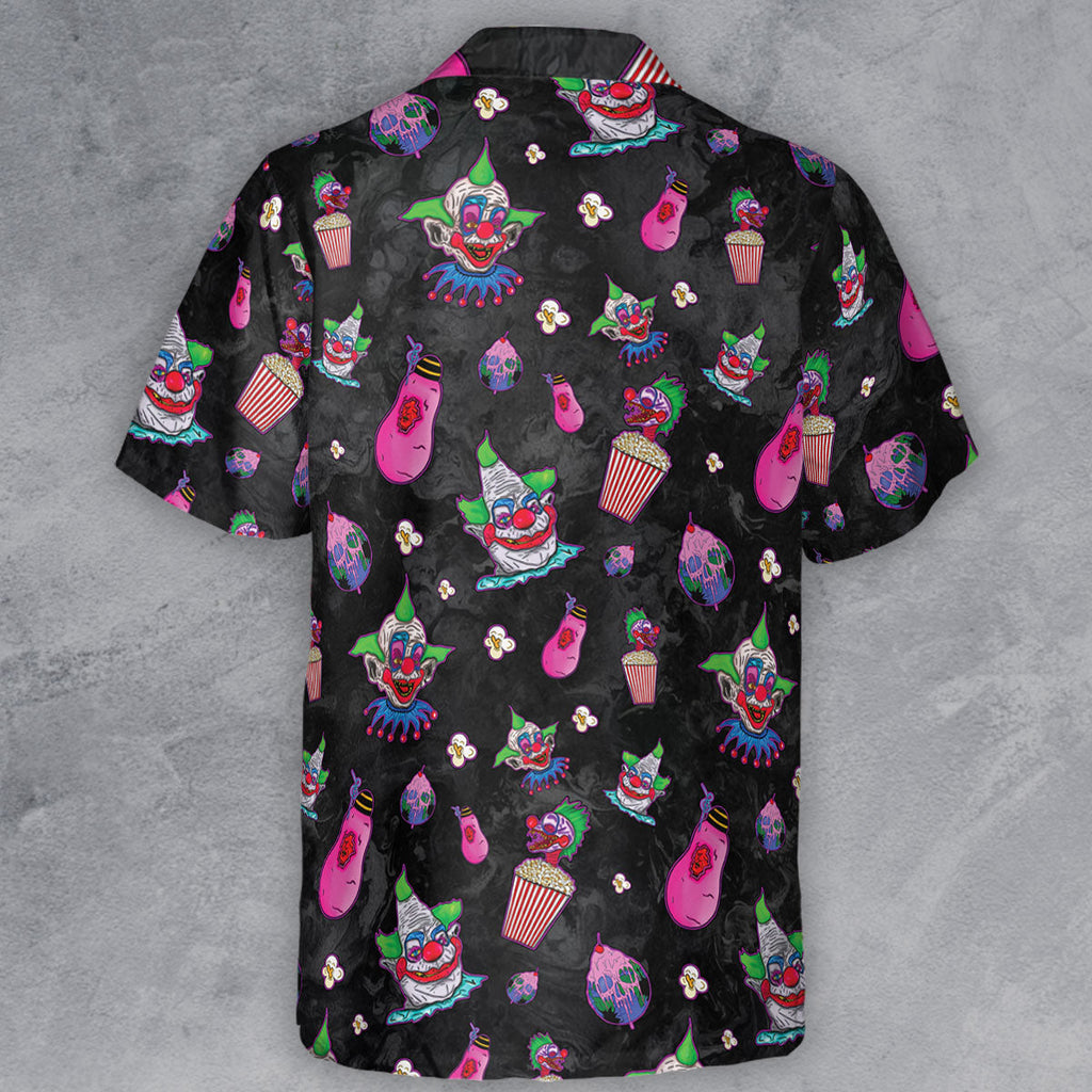Space Horror Movie Killer Klowns Outer Button Down Shirt