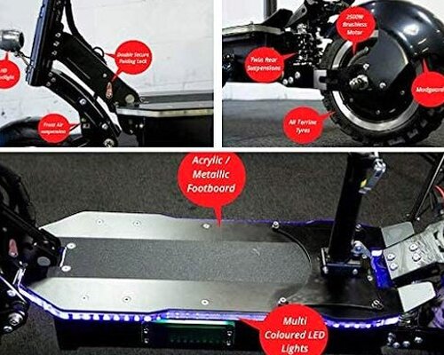 MAXX Foldable Adult Electric Scooter 5000W Dual Motor, 60V/38.5Ah Battery, 83 Miles Range, 60 MPH