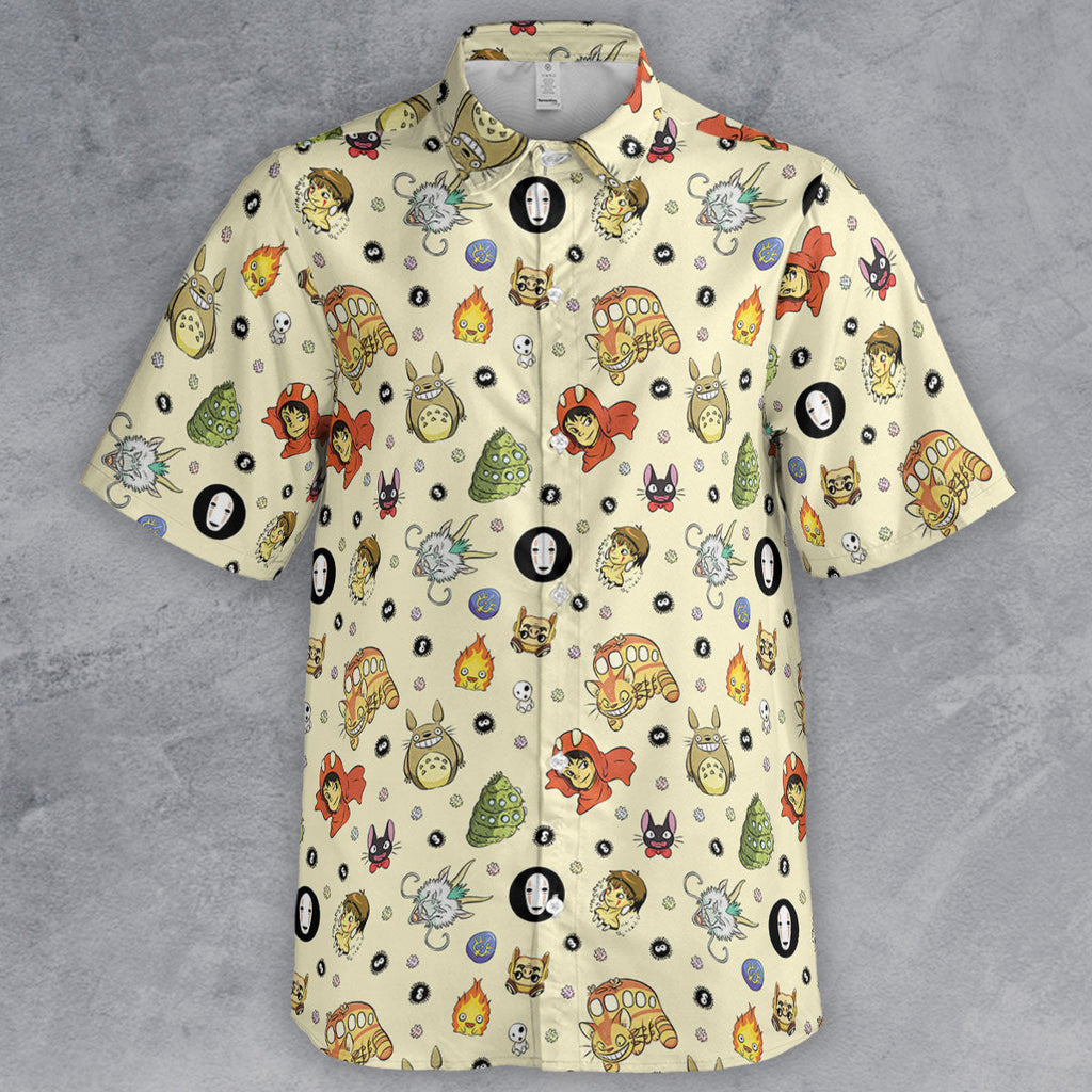 Ghiblipalooza Ghibli Themed Button Down Shirt