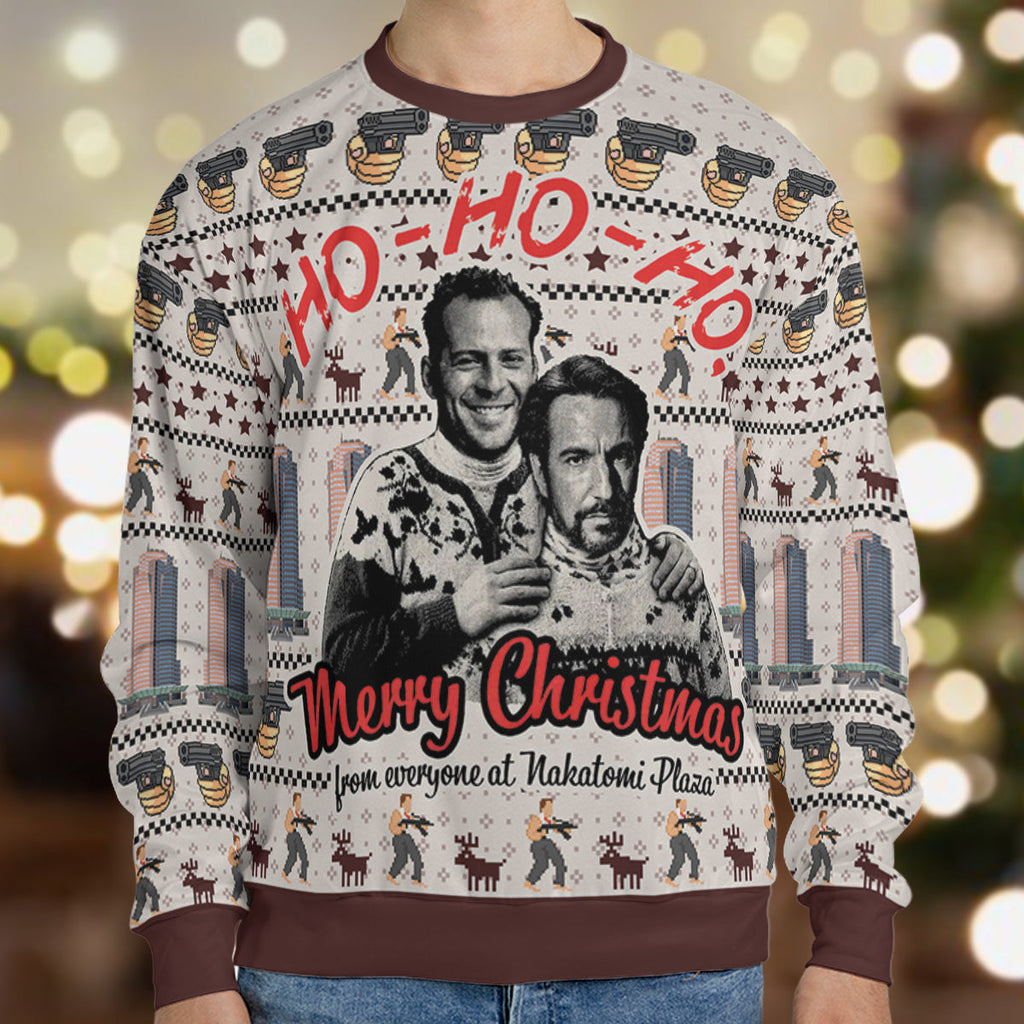 Ho Ho Ho Merry Christmas Die Hard Ugly Christmas Sweatshirt