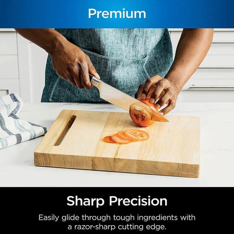 Ninja Foodi NeverDull 17-Piece Stainless Steel Knife Block Set With Built-In Sharpener - K32017