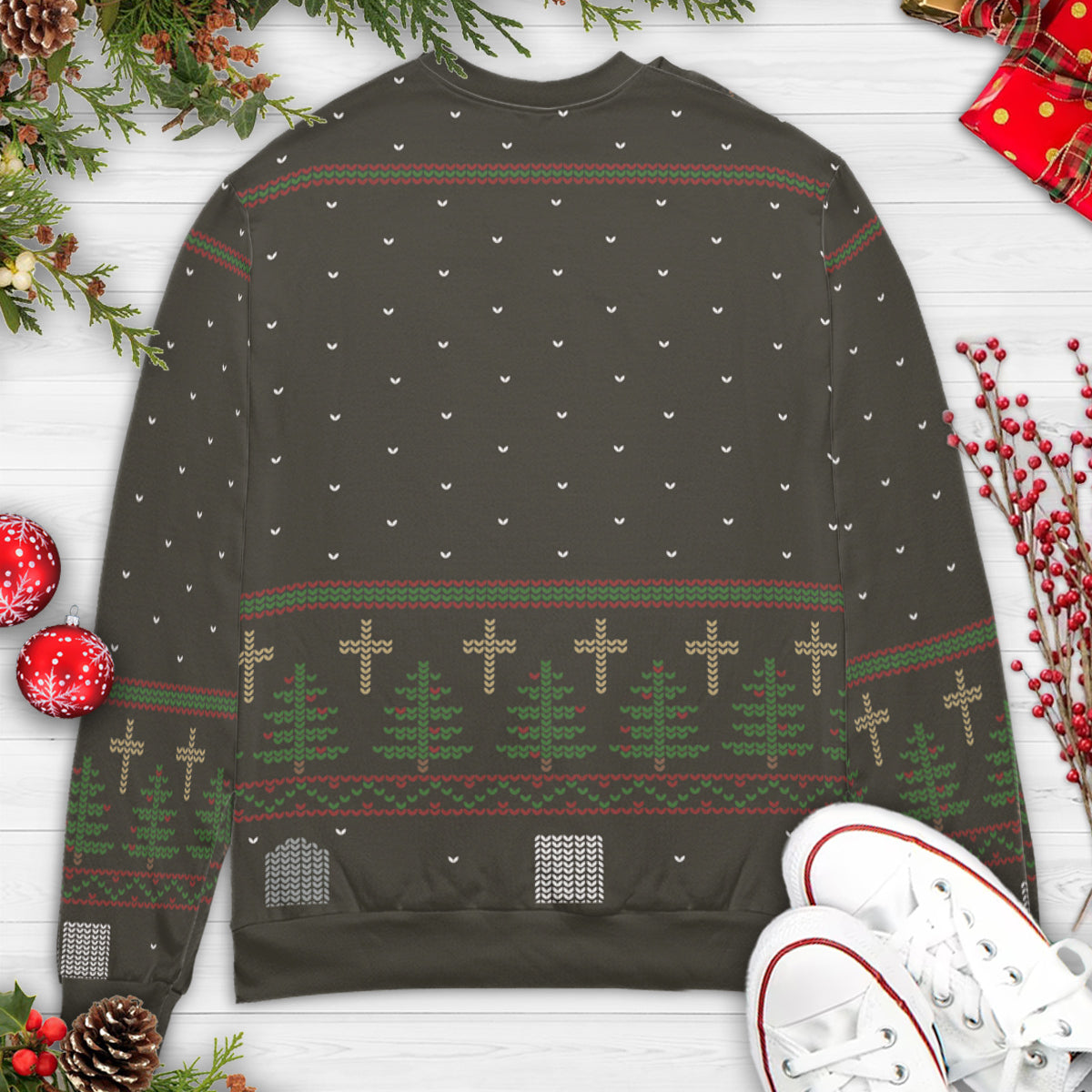 Festive Slayer Buffy the Vampire Slayer Ugly Christmas Sweatshirt