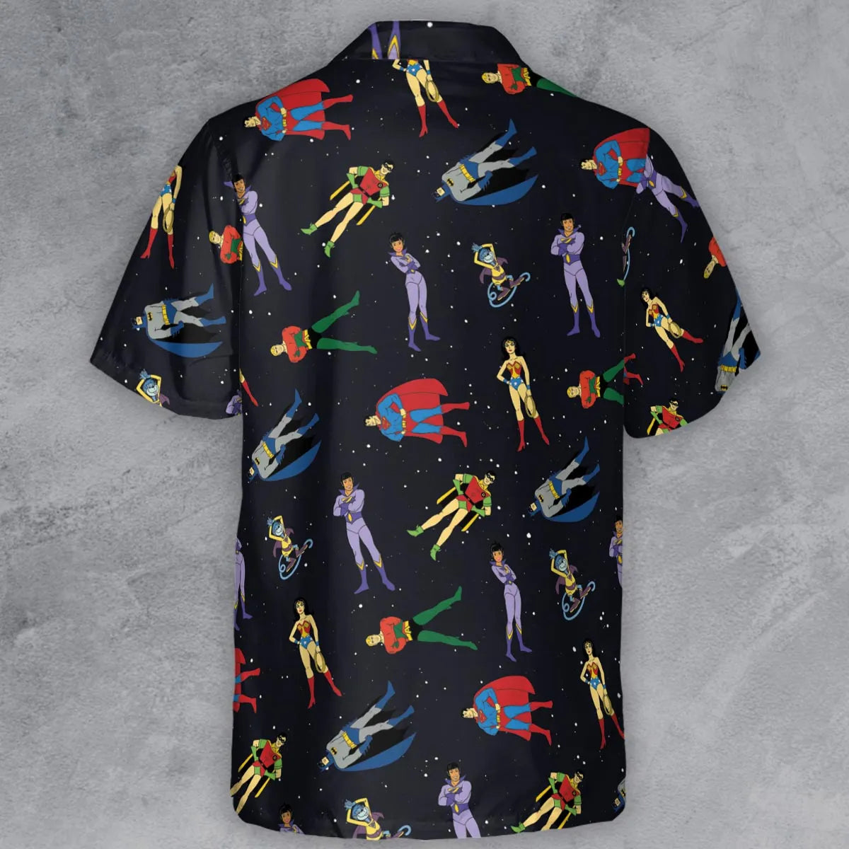 The Super Powers Team Super Friends Button Down Shirt