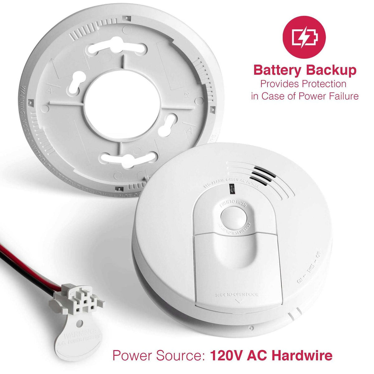 Kidde Hardwire Ionization Smoke Alarm With 9V Battery Backup - I4618