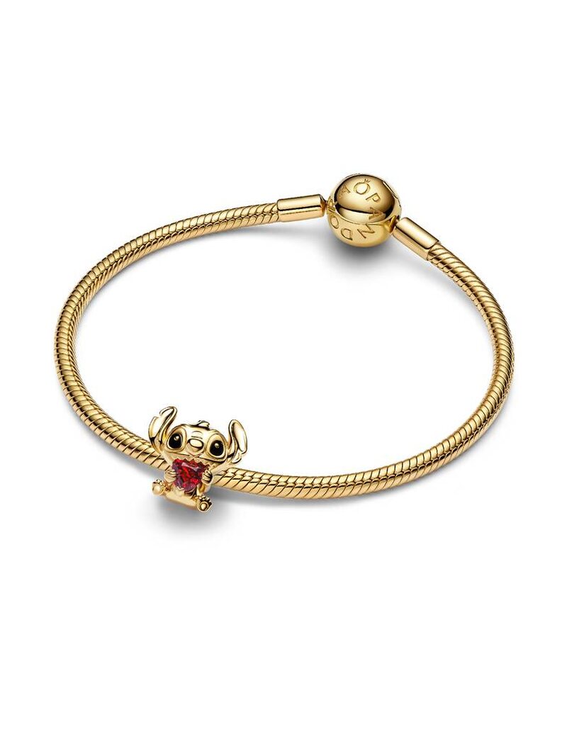Gold-Plated Alien Character Heart Charm