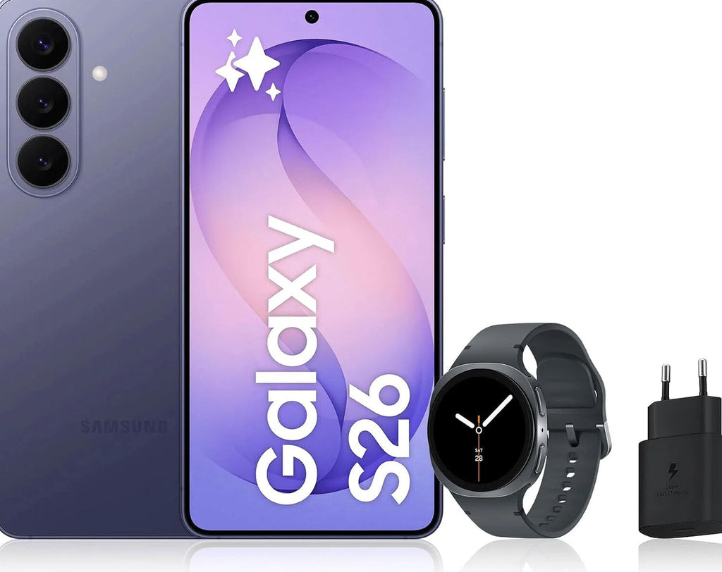 Samsung Galaxy S26 Android 5G Smartphone, 512 Go, Violet, 25W Fast Charger Included - Galaxy S26