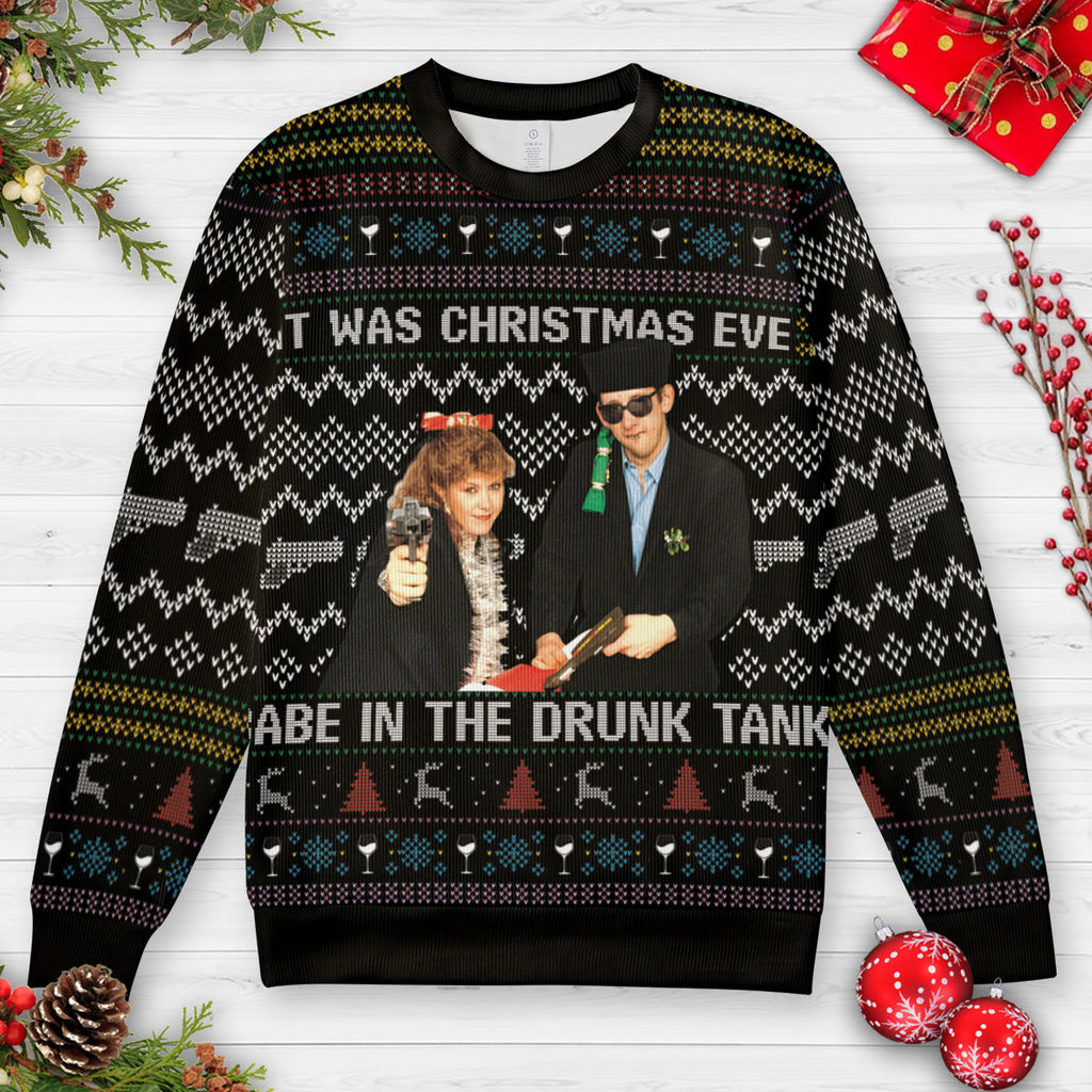 Eve in the Drunk Tank… Again Ugly Christmas Sweatshirt