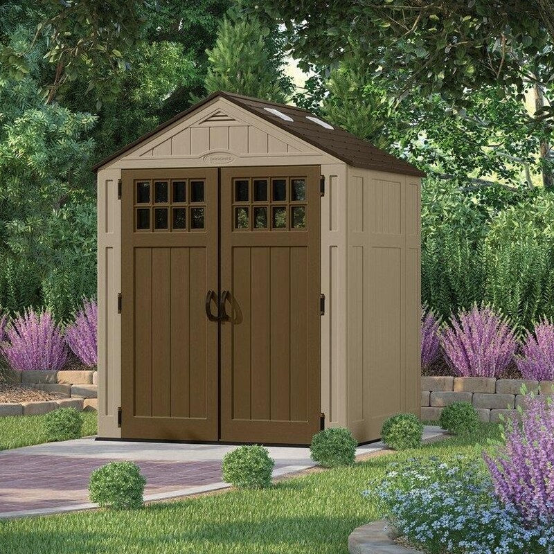 Suncast Resin Storage Shed 6 ft. 3 in. W x 5 ft. 6 in. D - BMS6510D