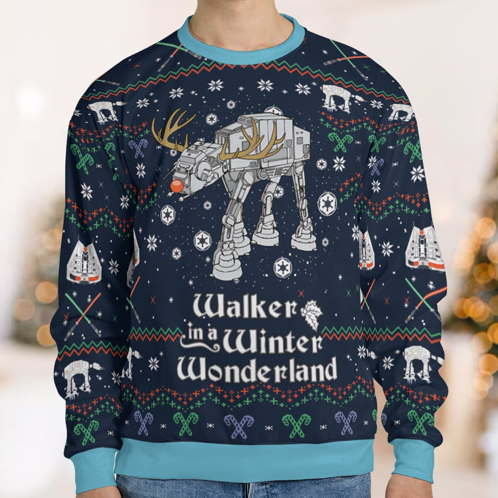Walker In A Winter Wonderland Star Wars Ugly Christmas Sweatshirt