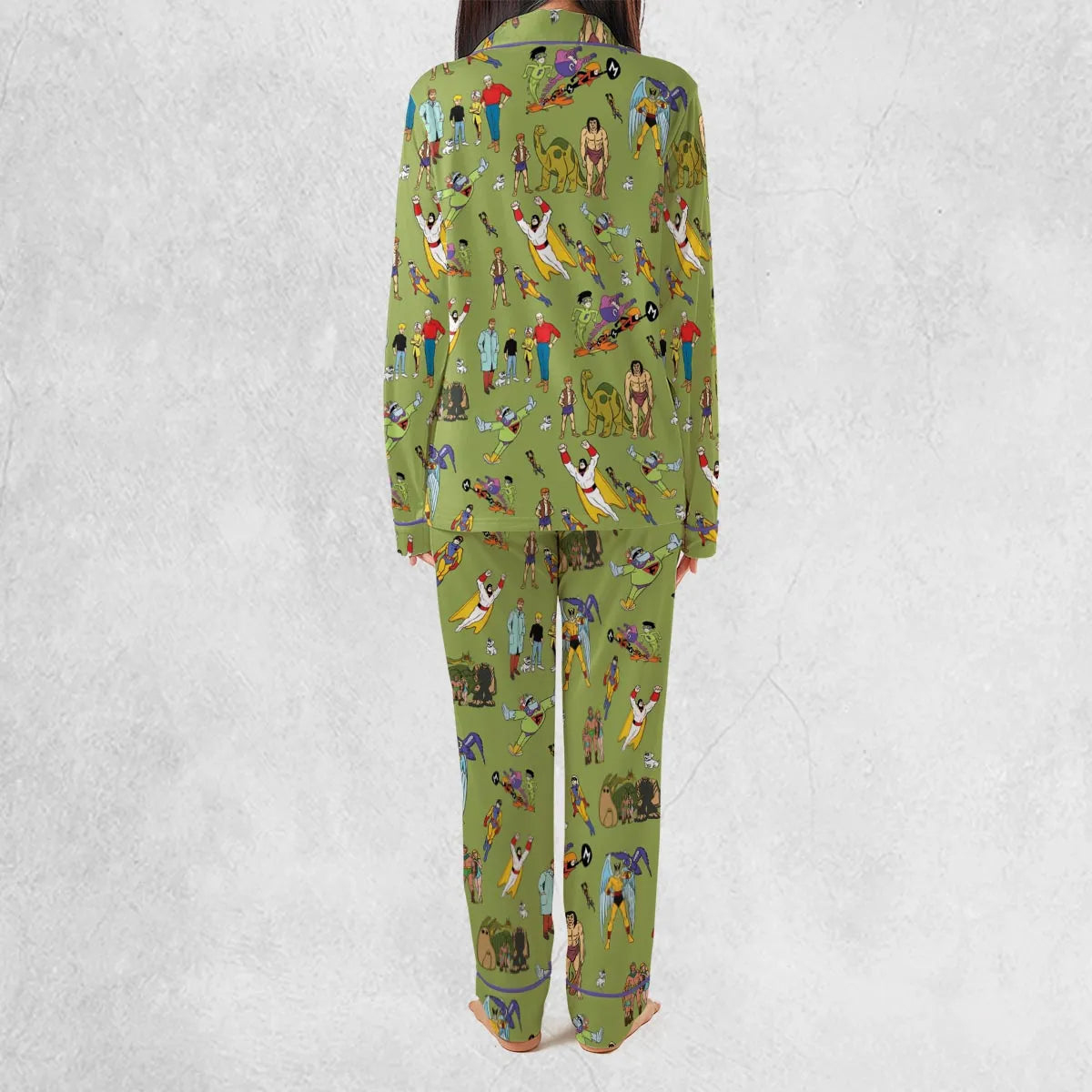 60s Vintage Characters Pajamas Set