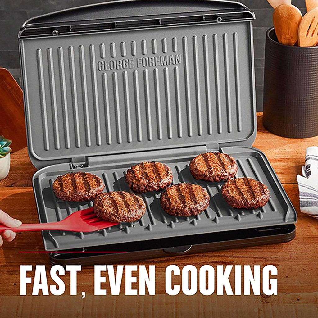 George Foreman Electric Indoor Grill And Panini Press, 9-Serving, 120 sq. in.