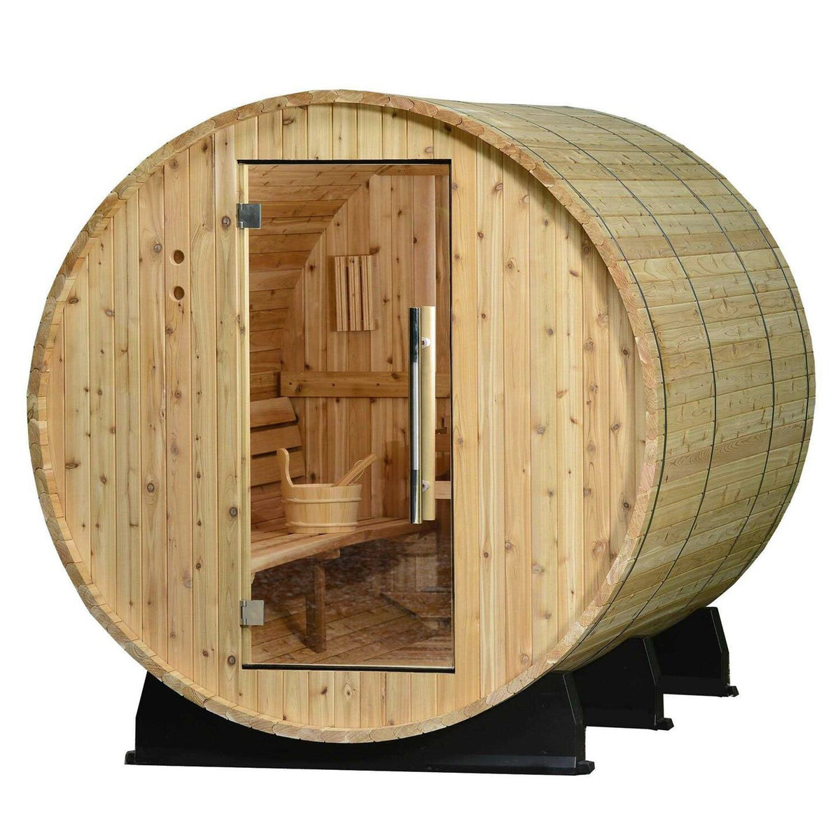 Almost Heaven Classic Barrel Sauna, 6 Person - Princeton