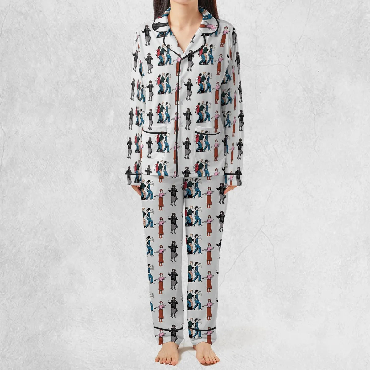 The Breakfast Club Characters Pattern Pajamas Set
