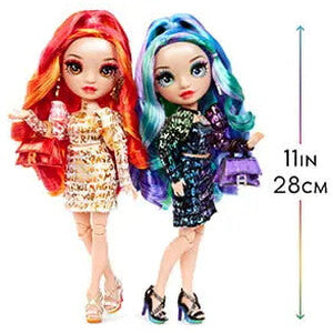 Rainbow High Twin Fashion Dolls, Laurel & Holly De'Vious, 2-Pack - Special Edition