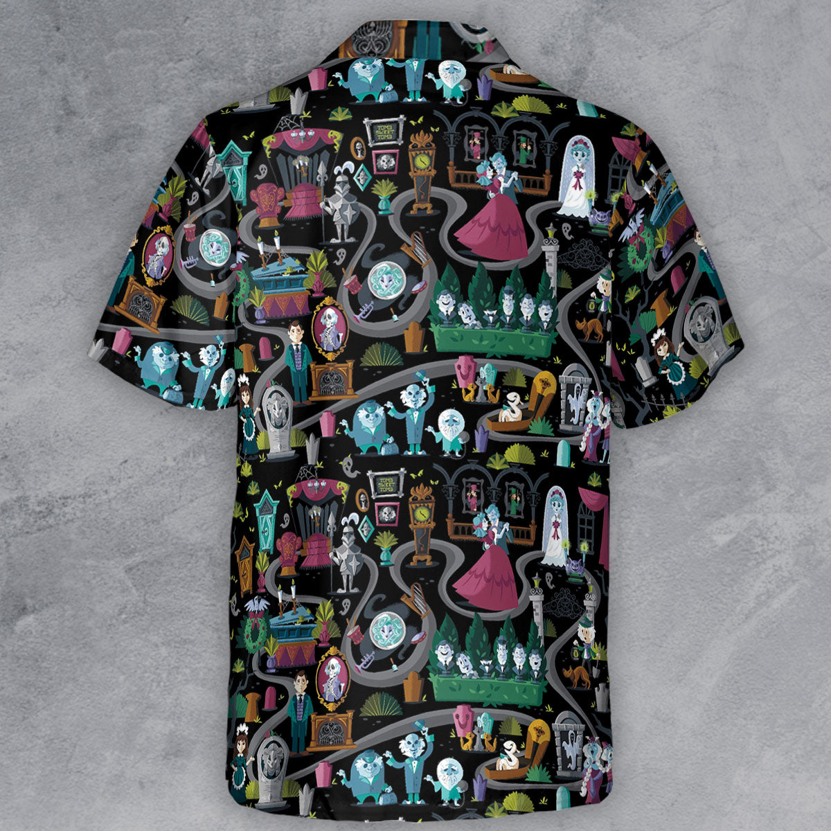 Haunted Mansion Map Button Down Shirt