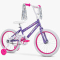 Huffy Sea Star 18in Kids Bicycle, Purple, Ages 4+, Training Wheels, Single-Speed
