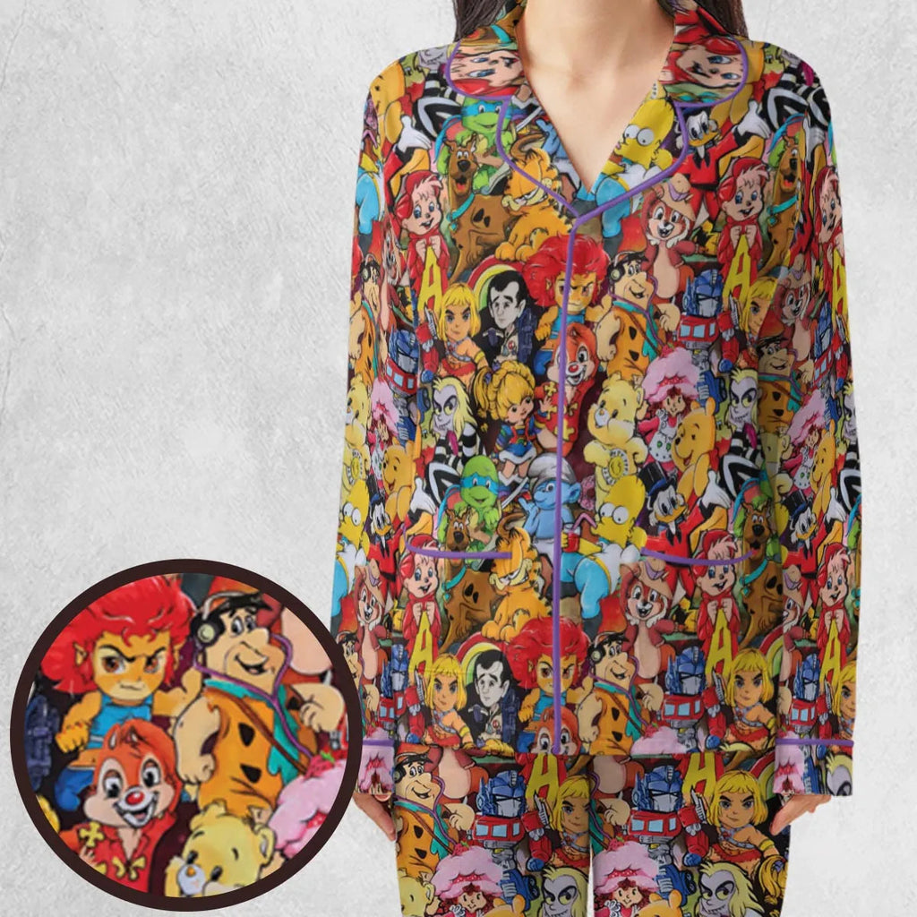 Old Cartoon Characters Pajamas Set