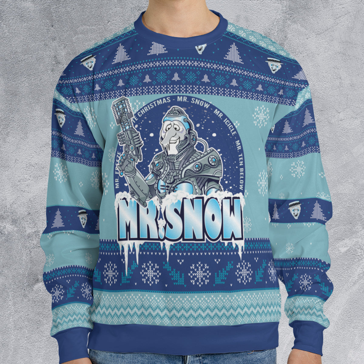 Mr. Freeze Snow Miser Ugly Christmas Sweatshirt