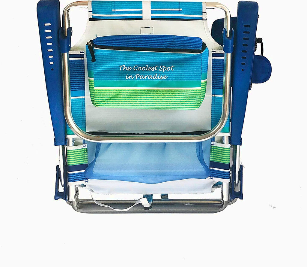 Tommy Bahama 2-Pack Backpack Beach Chairs With Storage Pouch And Towel Bar