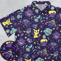 Gengar Ghost Pokemon Pattern Button Down Shirt