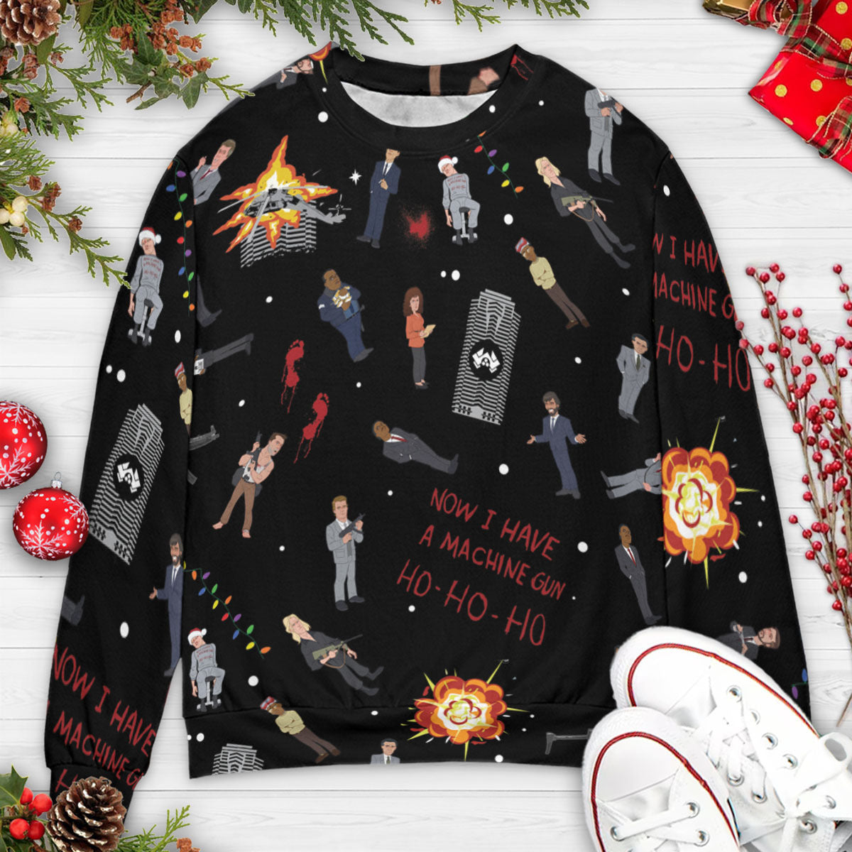 Die Hard Is My Favorite Christmas Movie Ugly Christmas Sweatshirt