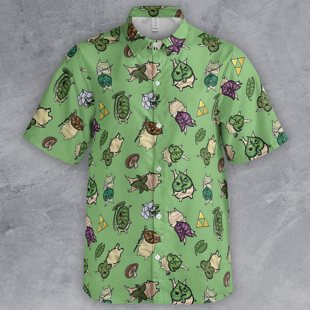 Korok Style The Legend of Zelda Button Down Shirt