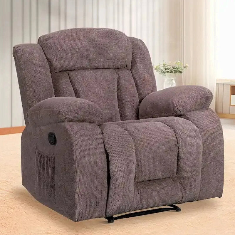 Heated Massaging Recliner Chair, 65L x 37W x 41H