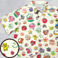 Vintage Trend Matte Scratch & Sniff Button Down Shirt