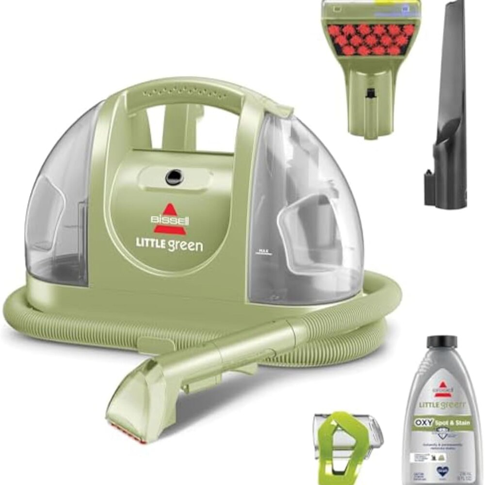 BISSELL Little Green Portable Carpet And Upholstery Cleaner, Green, 48 oz - 1400B