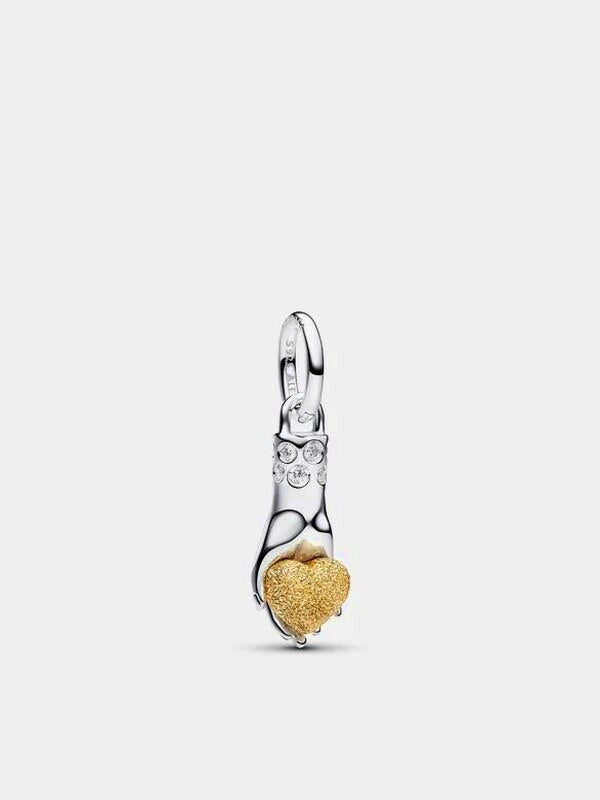 Gold-Plated Hand Motif Dangle Charm