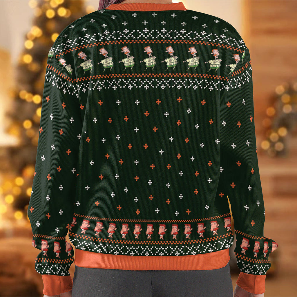 Smashing Through The Snow The Wild Thornberrys Ugly Christmas Sweatshirt