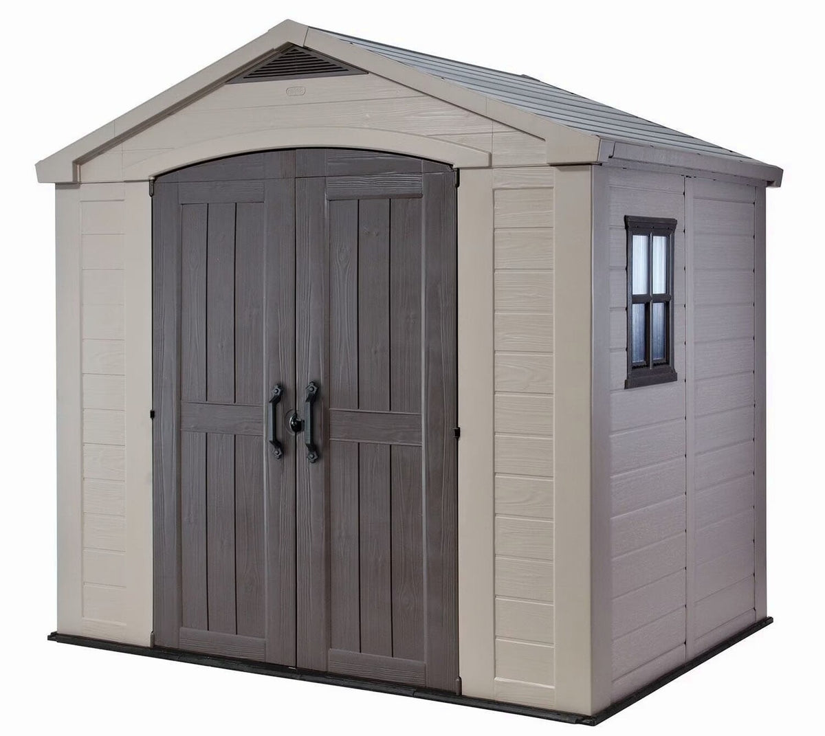 Keter Resin Outdoor Storage Shed, Taupe, 8 x 11 Foot - Factor