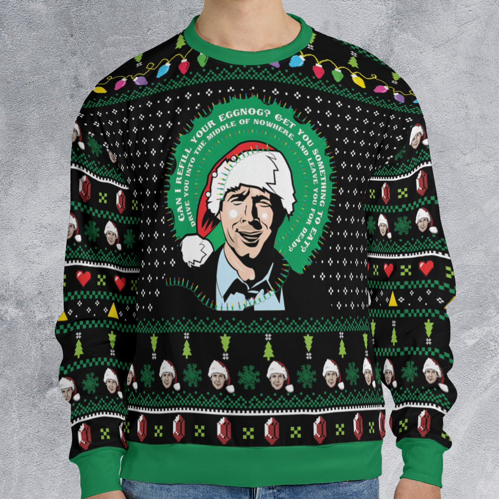Can I Refill Your Eggnog? Ugly Christmas Sweatshirt
