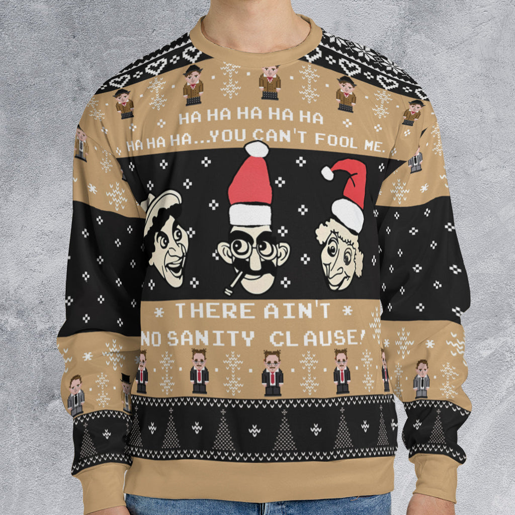 Sanity Clause The Marx Brothers Ugly Christmas Sweatshirt