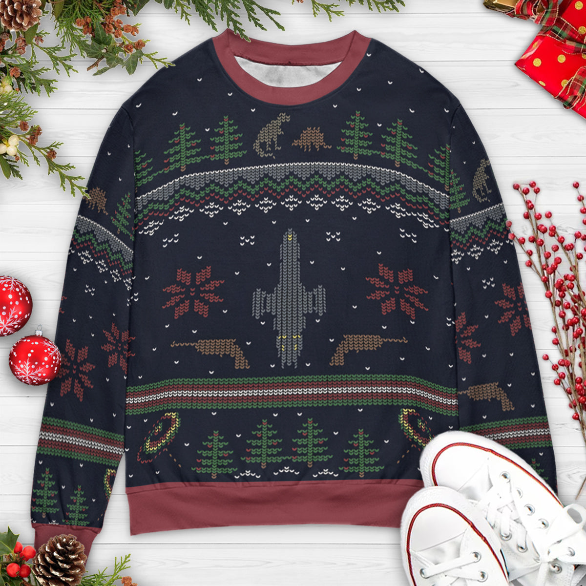 Shiny Xmas Firefly Ugly Christmas Sweatshirt