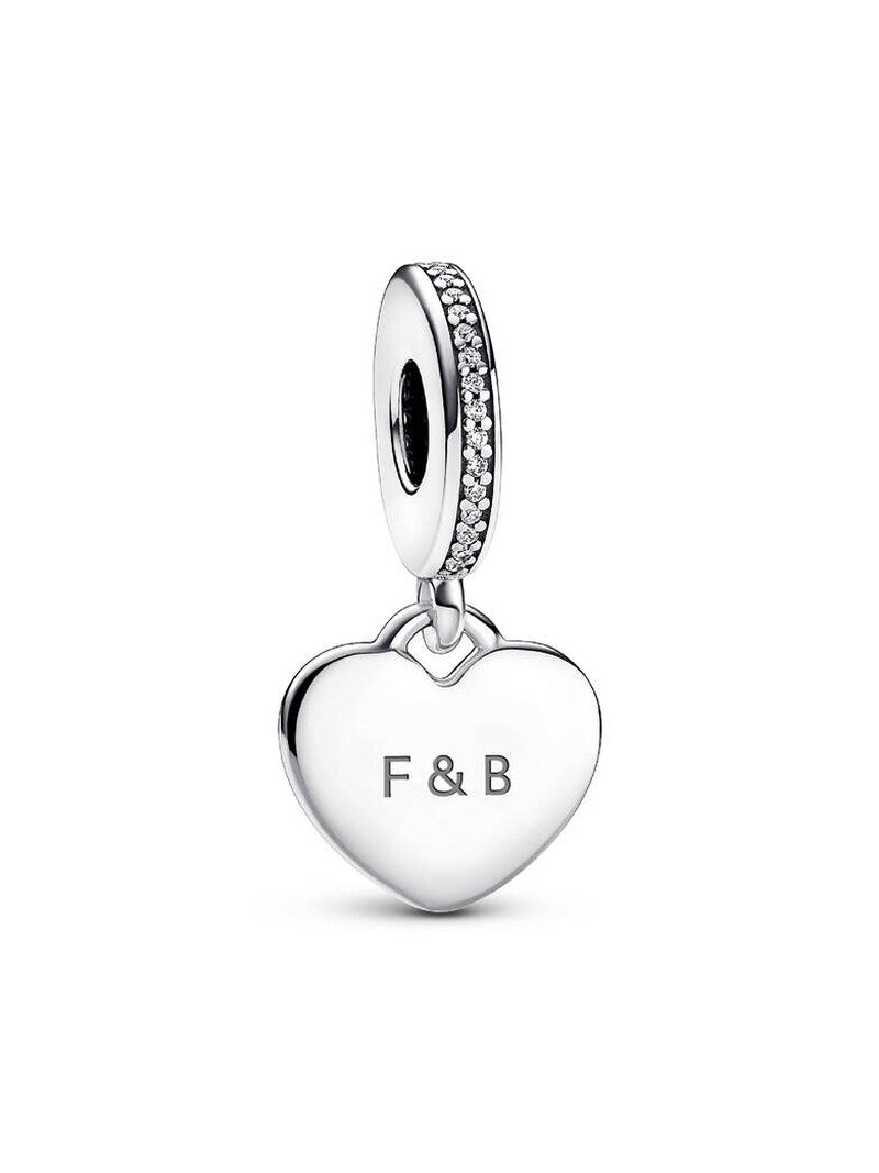 Sterling Silver Engravable Heart Tag Charm