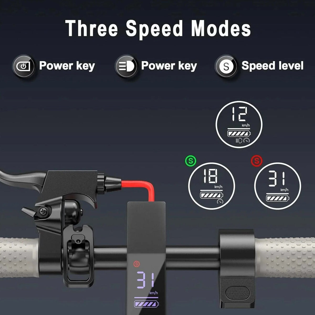 Roinside Electric Scooter, 8.5 in Solid Tires, 350W, 19 MPH, 21-23 Miles - UP12 Plus