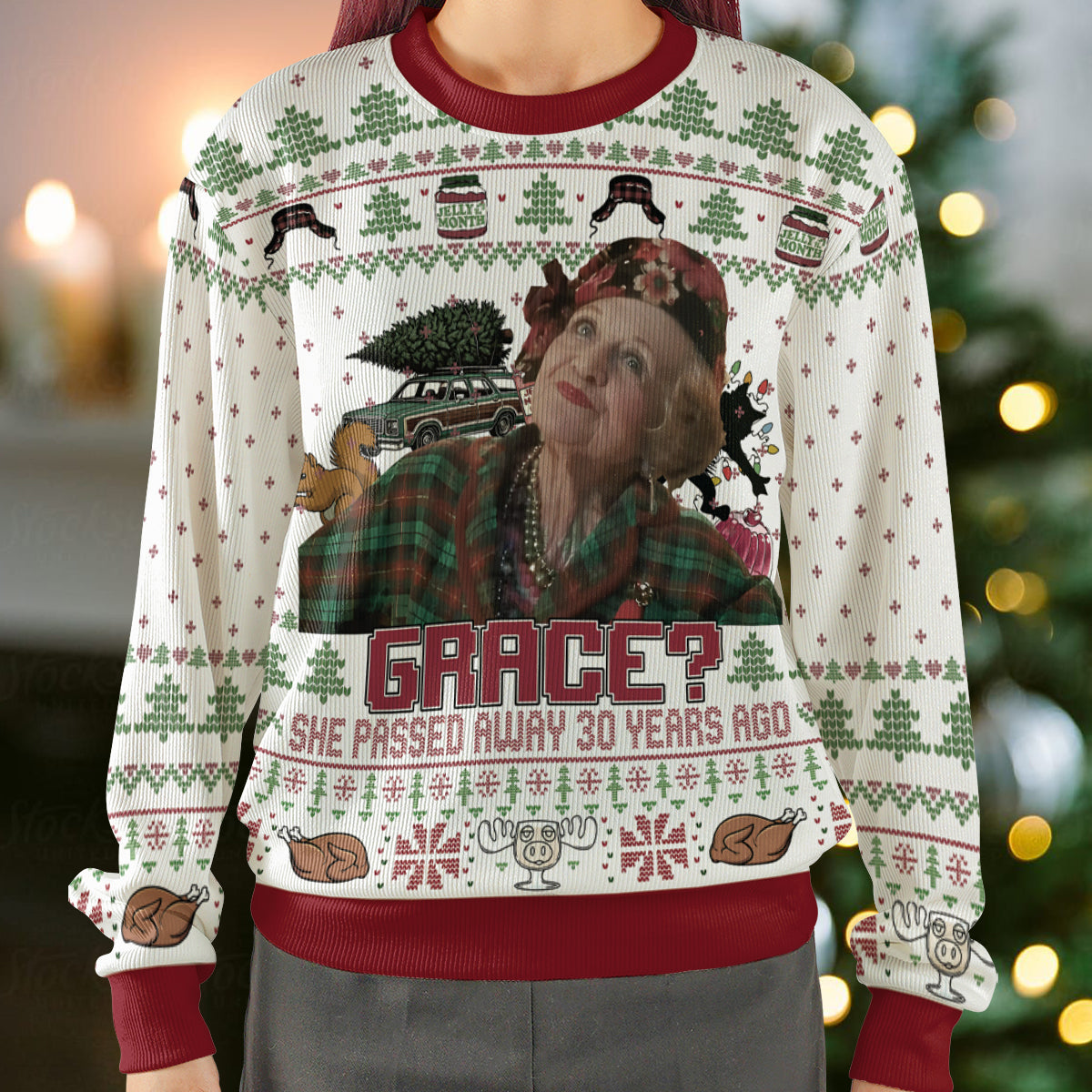 She Passed Away 30 Years Ago Ugly Christmas Sweatshirt