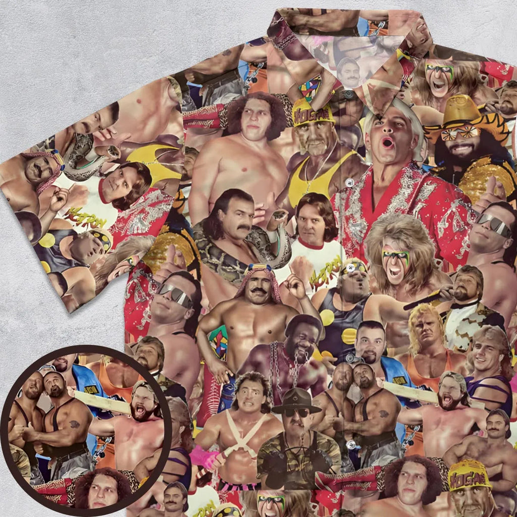 Pro Wrestlers Button Down Shirt
