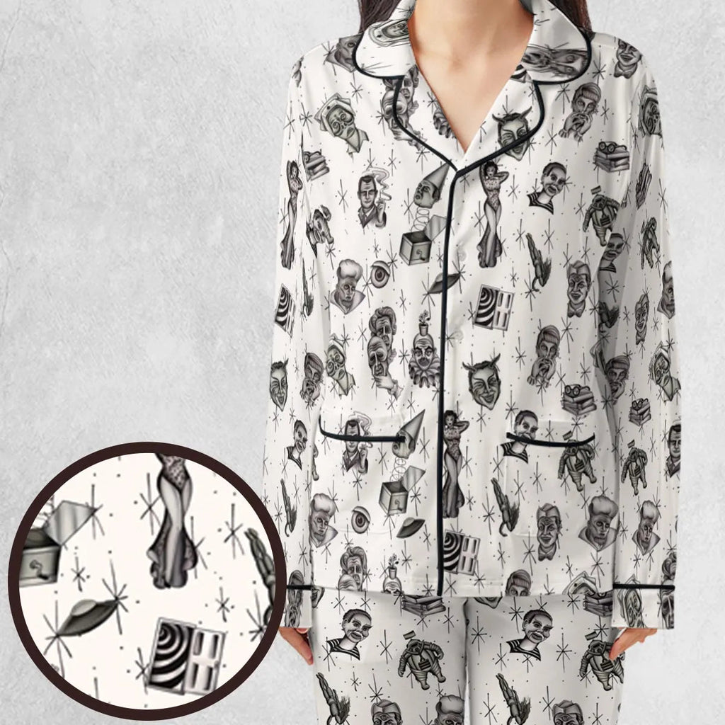 The Twilight Zone Characters Pattern Pajamas Set