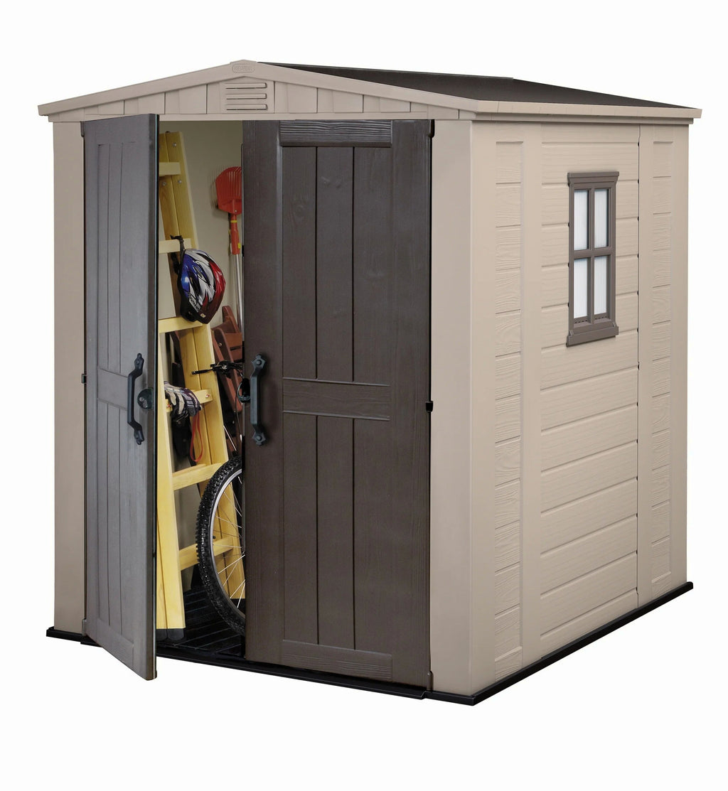 Keter Resin Outdoor Storage Shed, Taupe, 8 x 11 Foot - Factor