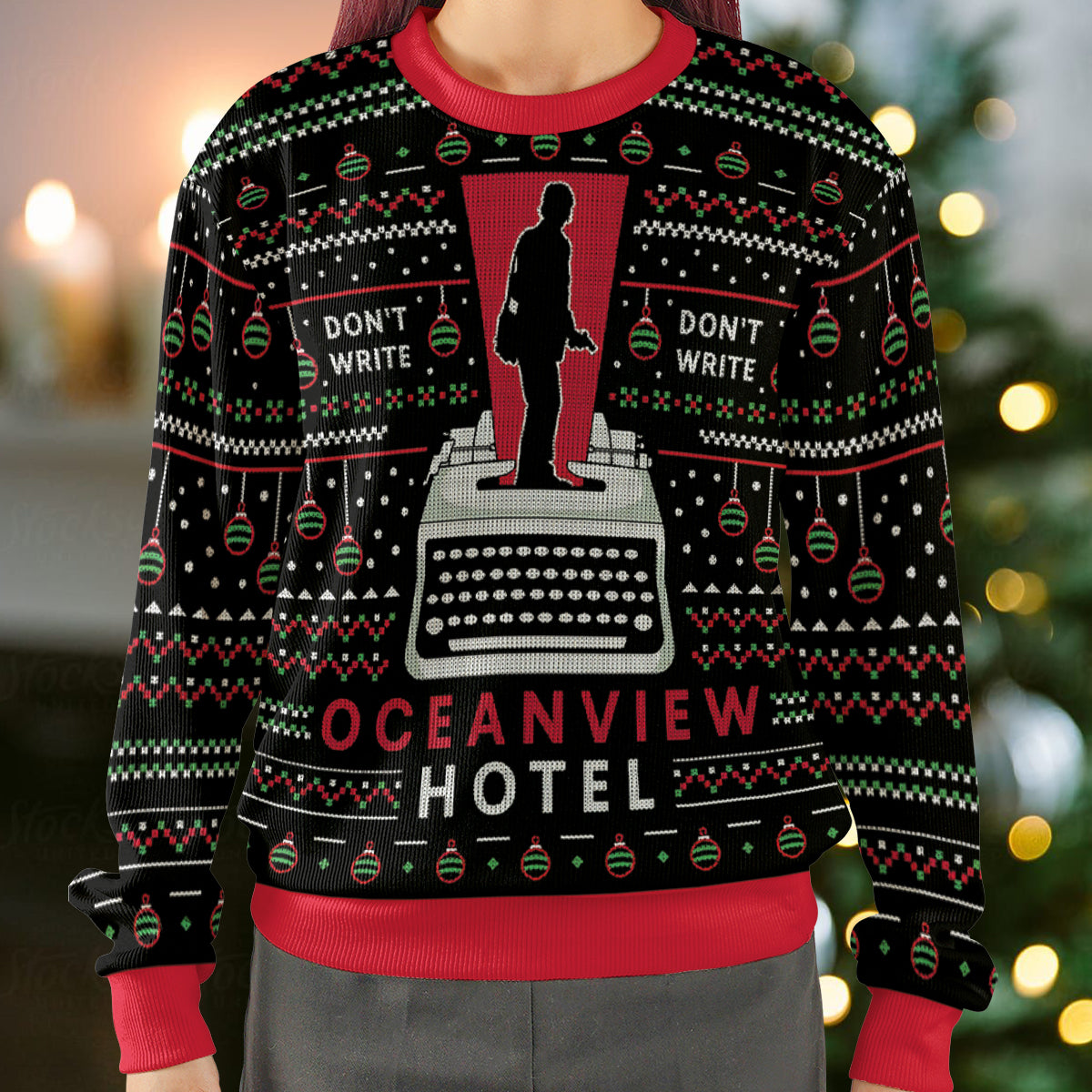 Oceanview hotel Ugly Christmas Sweatshirt