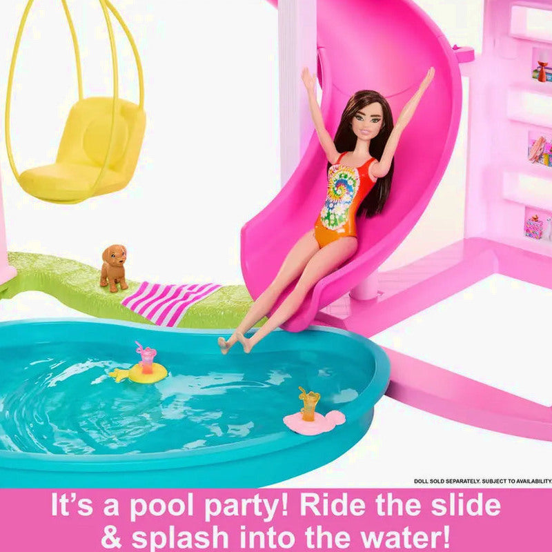 Barbie Dreamhouse Interactive Dollhouse With Waterslide, 10 Themed Rooms, 75+ Accessories