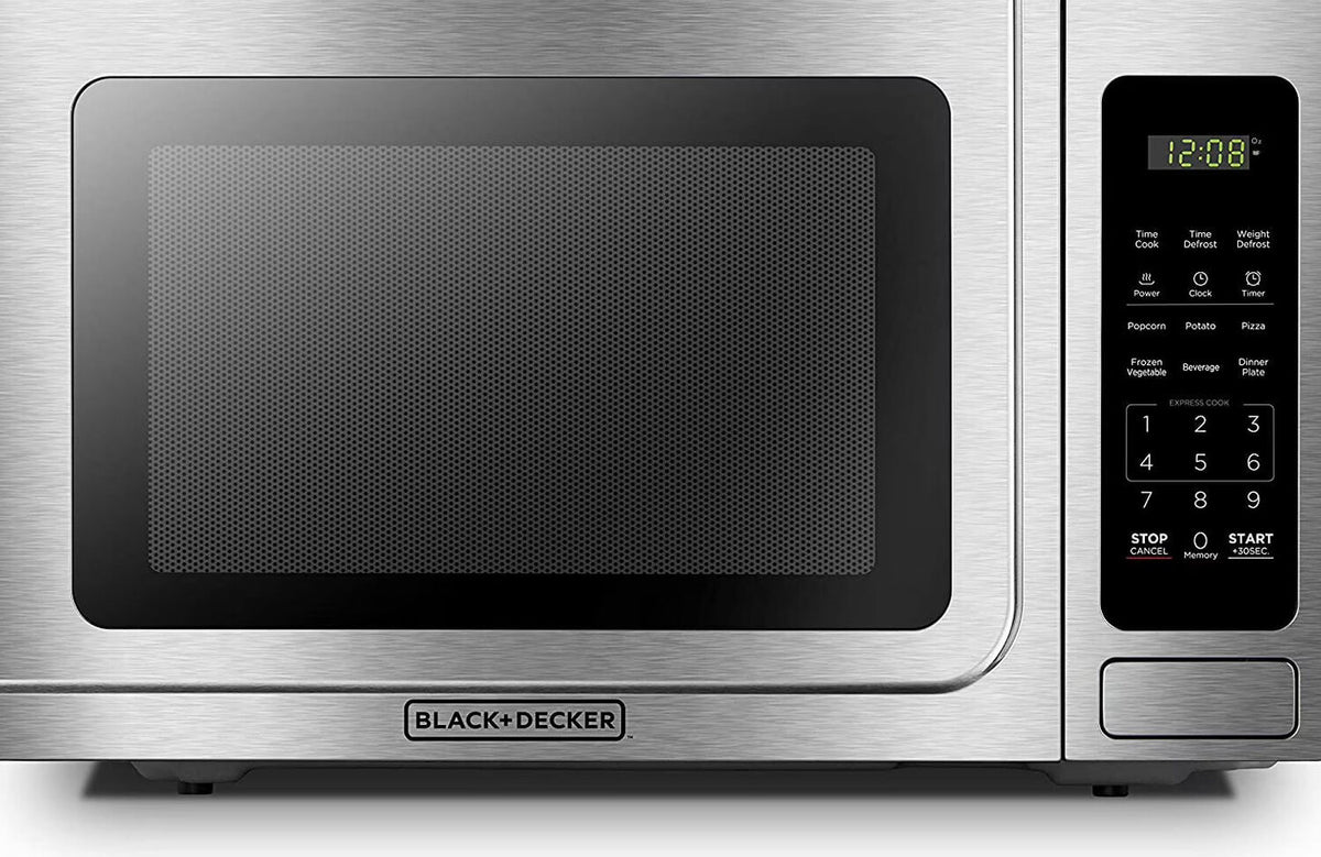 BLACK+DECKER 1.4 Cu Ft 1000 Watt Countertop Microwave Oven, Stainless Steel