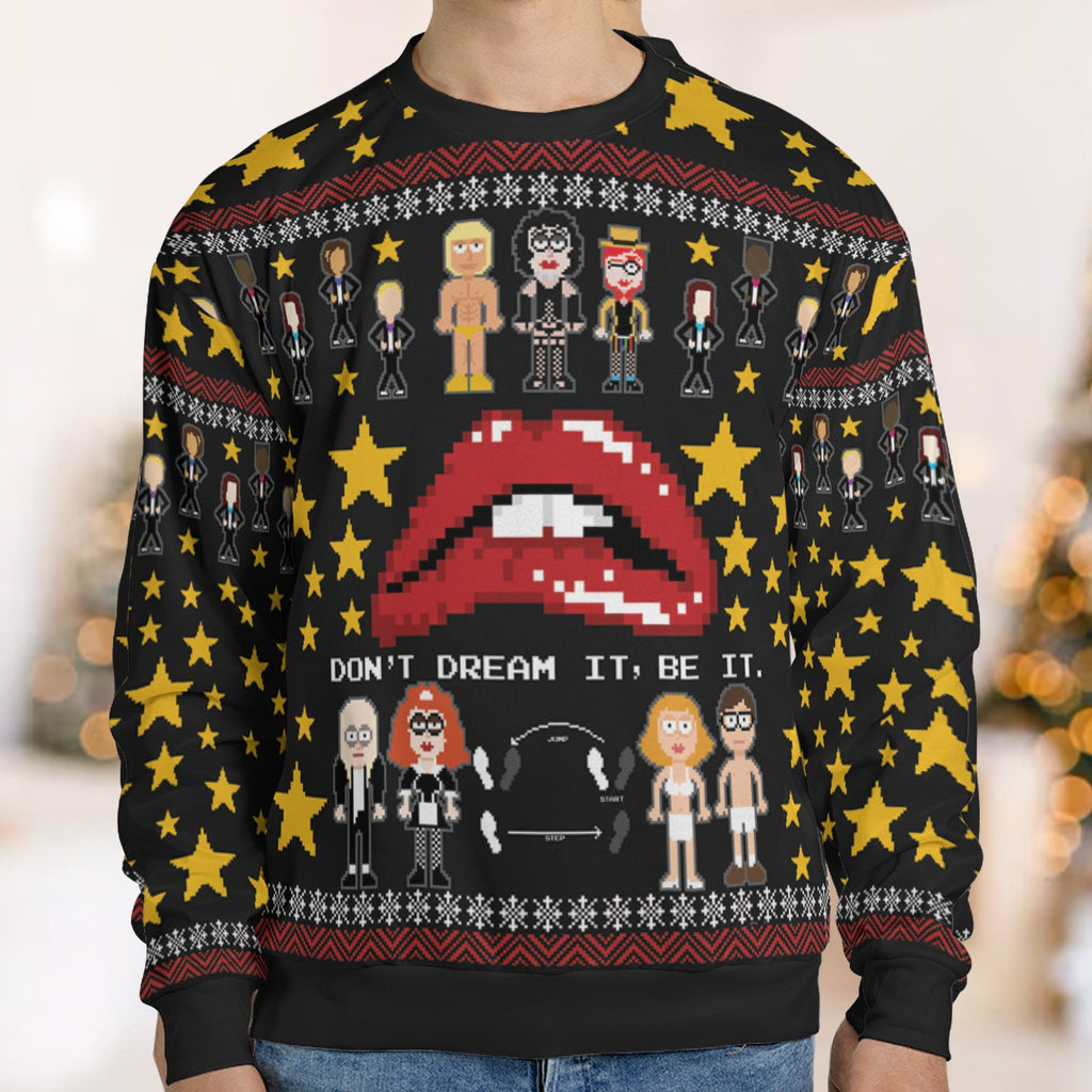Rocky Horror Pixel Party Ugly Christmas Sweatshirt