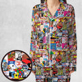 I heart 80s Collage Mr. T Back To the Future Pac-man Pajamas Set